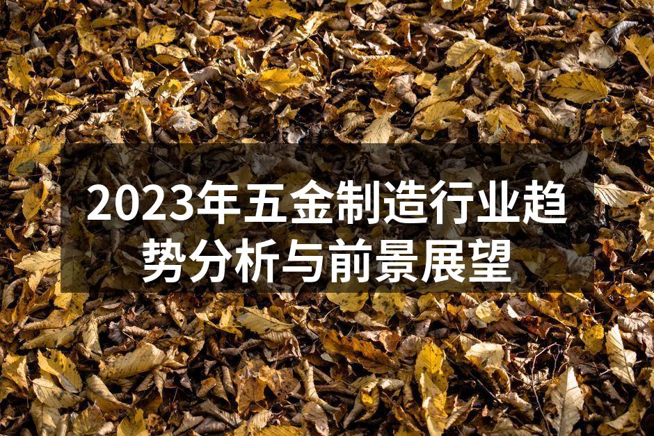 2023年五金制造行业发展图