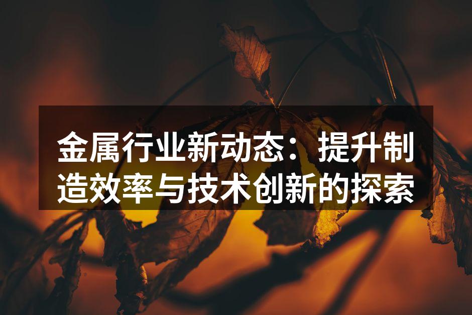 新设备的投入使用,提升生产效率
