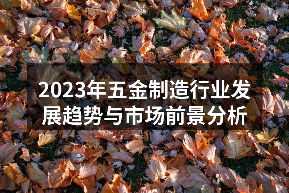 2023年五金制造行业发展趋势与市场前景分析