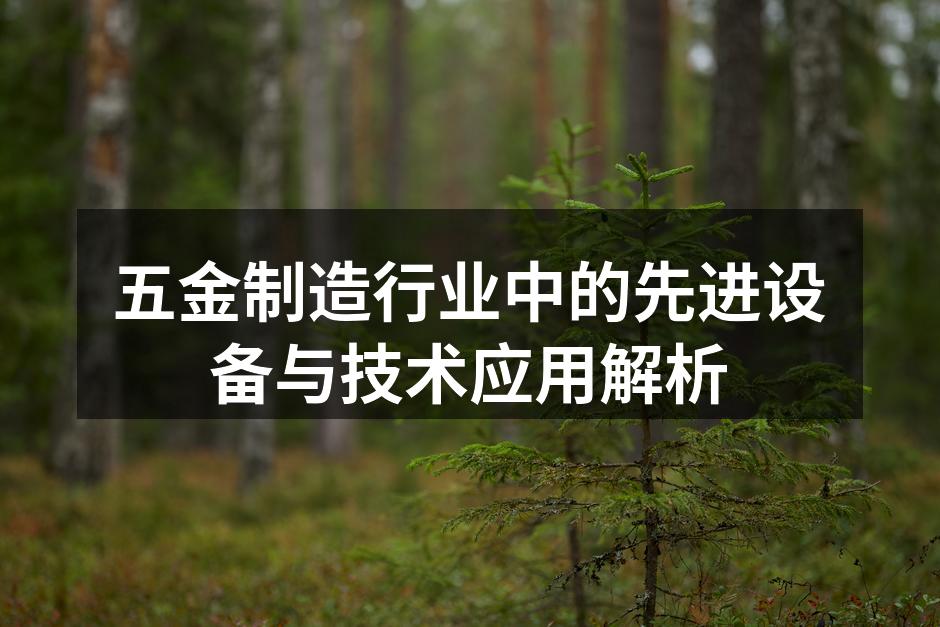 现代化的五金制造设备展示
